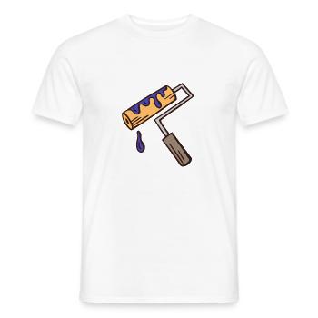 Rolle Pinsel Atelier Leinwand Malerei Malen Kunst - Männer T-Shirt - Weiß - Vorne - AI Model Male 178 dark (178cm)