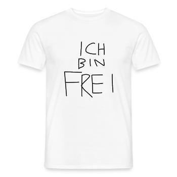 Ich bin frei! - Männer T-Shirt - Weiß - Vorne - AI Model Male 178 dark (178cm)