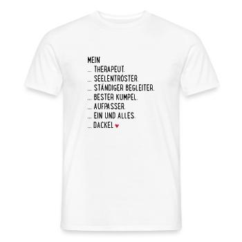 Dackel - Männer T-Shirt - Weiß - Vorne - AI Model Male 178 dark (178cm)