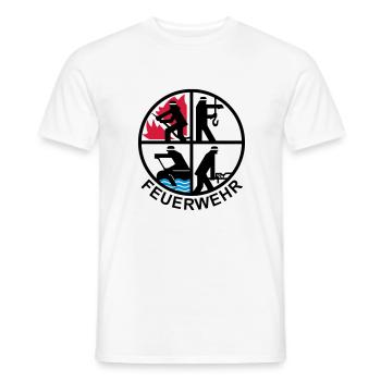 Feuerwehr 4 Logo 1 - Männer T-Shirt - Weiß - Vorne - AI Model Male 178 dark (178cm)
