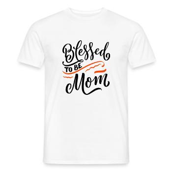 Gesegnete Mama Blessed Mom Schwanger Pregnant - Men's T-Shirt - white - Front - AI Model Male 178 dark (178cm)