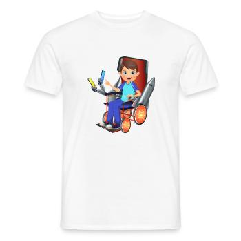 Wheelchair Hero - Men's T-Shirt - white - Front - AI Model Male 178 dark (178cm)