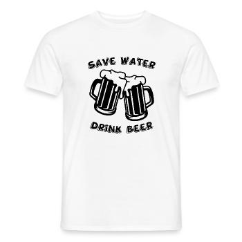Lustiger Bier Spruch Geschenkidee Party - Männer T-Shirt - Weiß - Vorne - AI Model Male 178 dark (178cm)