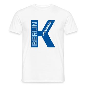 K wie Kreuzberg blau - Männer T-Shirt - Weiß - Vorne - AI Model Male 178 dark (178cm)