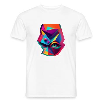 Retro 1 cut - Männer T-Shirt - Weiß - Vorne - AI Model Male 178 dark (178cm)