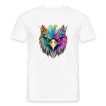 Farbenpracht Adler T-Shirt - Männer T-Shirt - Weiß - Vorne - AI Model Male 178 dark (178cm)