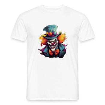Clown Halloween - Men's T-Shirt - white - Front - AI Model Male 178 dark (178cm)