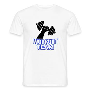 Workout Team - Men's T-Shirt - white - Front - AI Model Male 178 dark (178cm)