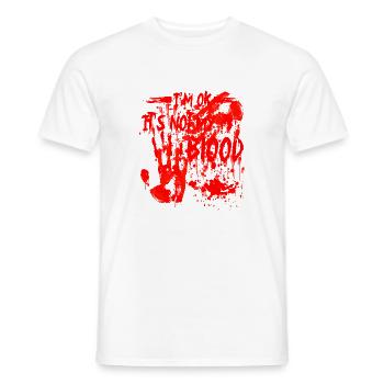 Halloween Heureux Horreur Monstre Sang Effrayant - T-shirt homme - blanc - Devant - AI Model Male 178 dark (178cm)