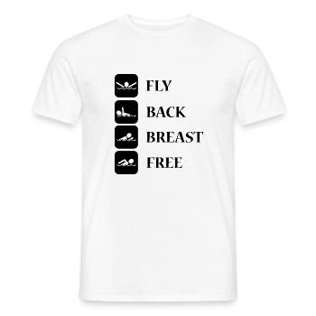 Swimming Water Sports - Men's T-Shirt - white - Front - AI Model Male 178 dark (178cm)