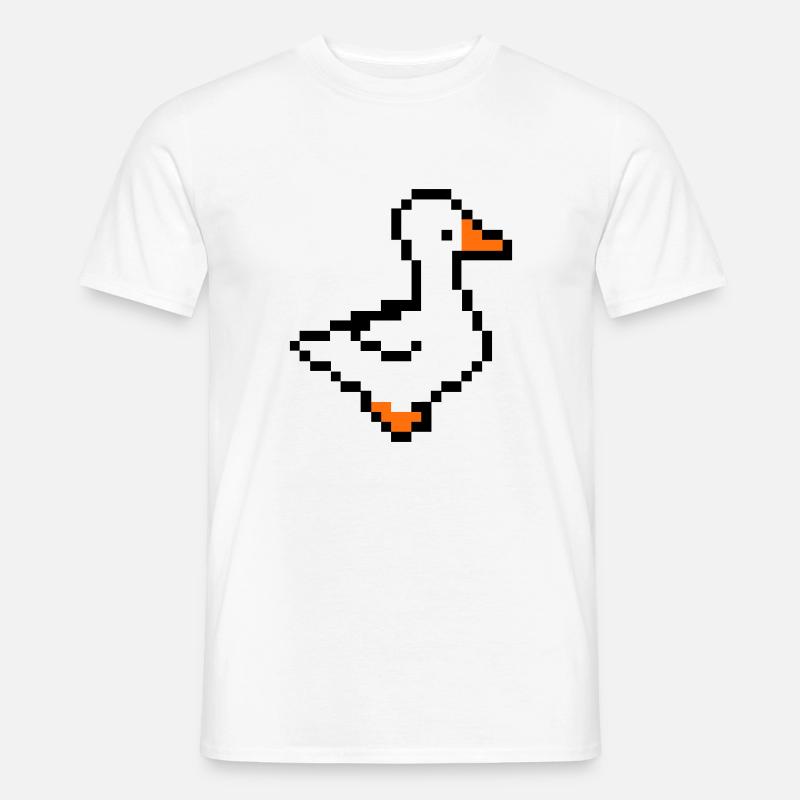pixel ente - Männer T-Shirt - Weiß