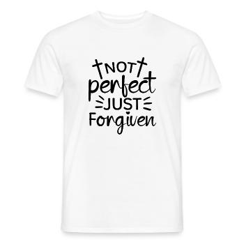 Not perfect, just forgiven - Men's T-Shirt - white - Front - AI Model Male 178 dark (178cm)