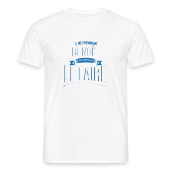 Benoît personne ne peut cadeau - T-shirt homme - blanc - Devant - AI Model Male 178 dark (178cm)