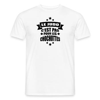 le judo c'est pas pour les chochottes - T-shirt homme - blanc - Devant - AI Model Male 178 dark (178cm)
