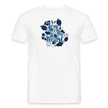 Joie pour le monde - T-shirt homme - blanc - Devant - AI Model Male 178 dark (178cm)