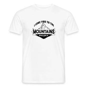 Love you To The Mountains Love Mountains Hiking - Men's T-Shirt - white - Front - AI Model Male 178 dark (178cm)
