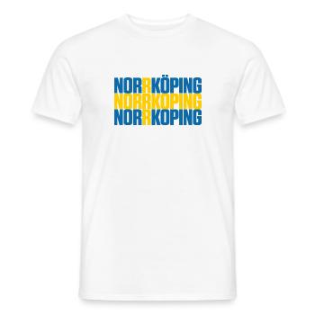 Norrköping Schweden Fahne - Männer T-Shirt - Weiß - Vorne - AI Model Male 178 dark (178cm)