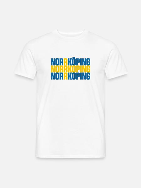 Norrköping Suède Drapeau - T-shirt homme - blanc