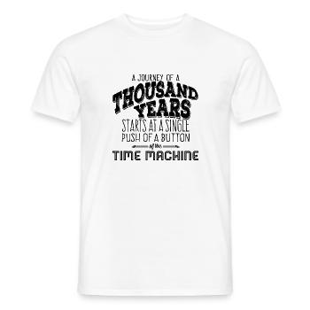 Journey of 1000 Years - black - Männer T-Shirt - Weiß - Vorne - AI Model Male 178 dark (178cm)