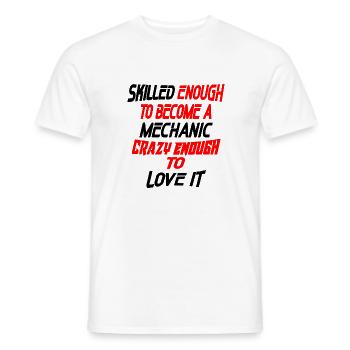 skilled mechanic - Men's T-Shirt - white - Front - AI Model Male 178 dark (178cm)