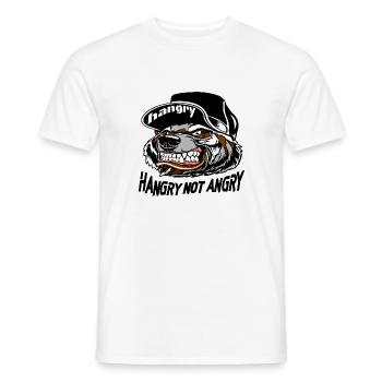 PETIT OURS AFFAMÉ design unique - T-shirt homme - blanc - Devant - AI Model Male 178 dark (178cm)