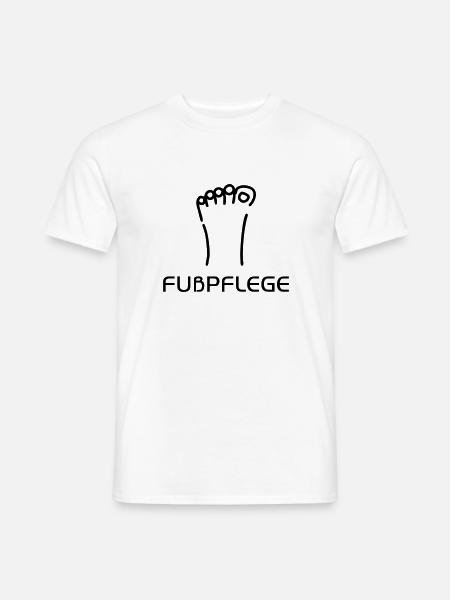 Fuß - Fußpflege - Männer T-Shirt - Weiß