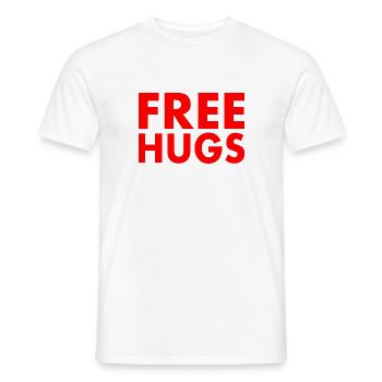 Free hugs - T-shirt homme - blanc - Devant - AI Model Male 178 dark (178cm)