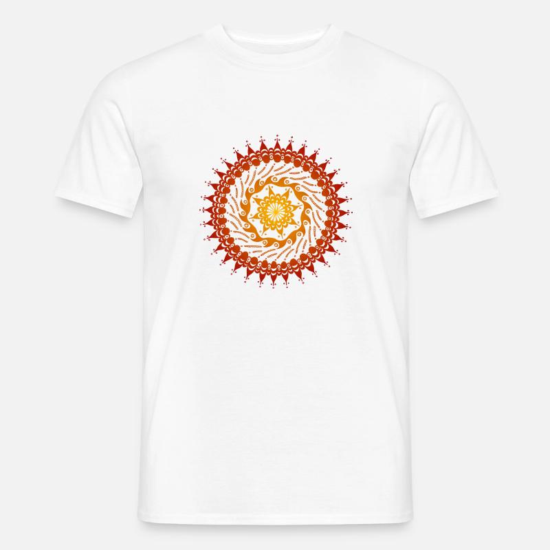 Mandala - Männer T-Shirt - Weiß
