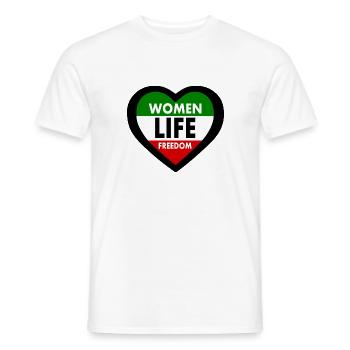 Women life freedom - Männer T-Shirt - Weiß - Vorne - AI Model Male 178 dark (178cm)