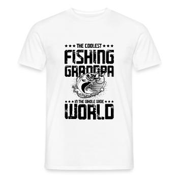 pêche grandpa - T-shirt homme - blanc - Devant - AI Model Male 178 dark (178cm)