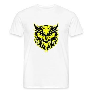 Eule Kopf Porträt Symbol - Männer T-Shirt - Weiß - Vorne - AI Model Male 178 dark (178cm)
