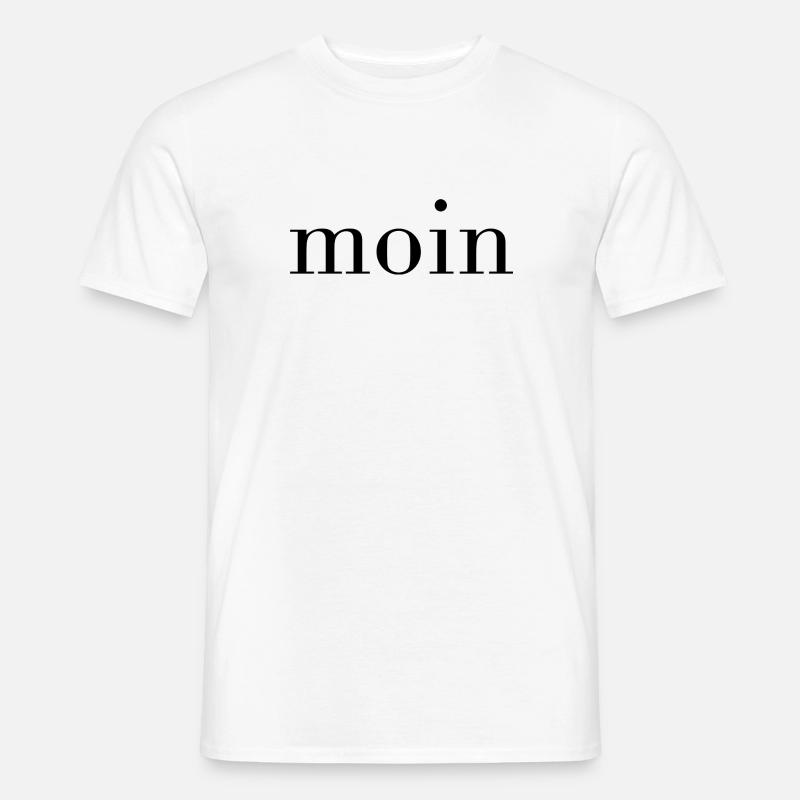 Moin Serif black - Männer T-Shirt - Weiß