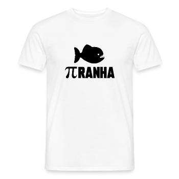 piranha - T-shirt homme - blanc - Devant - AI Model Male 178 dark (178cm)