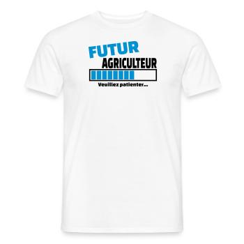 futur agriculteur - T-shirt homme - blanc - Devant - AI Model Male 178 dark (178cm)