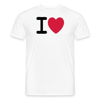 I love I love custom - Men's T-Shirt - white - Front - AI Model Male 178 dark (178cm)