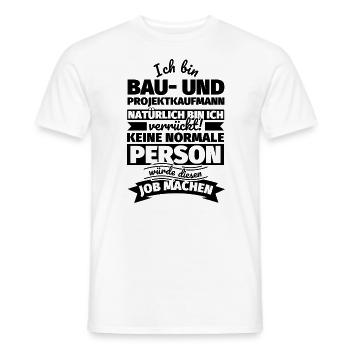 Bau- und Projektkaufmann Geschenke - Männer T-Shirt - Weiß - Vorne - AI Model Male 178 dark (178cm)