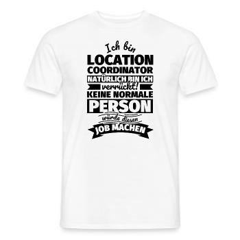 Location Coordinator Geschenke - Männer T-Shirt - Weiß - Vorne - AI Model Male 178 dark (178cm)