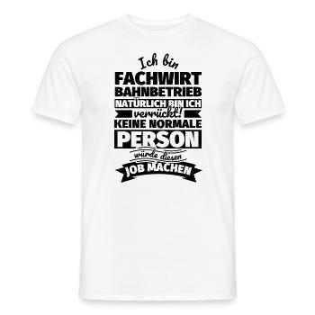 Fachwirt Bahnbetrieb Geschenke - Männer T-Shirt - Weiß - Vorne - AI Model Male 178 dark (178cm)