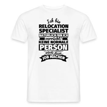 Relocation Specialist Geschenke - Männer T-Shirt - Weiß - Vorne - AI Model Male 178 dark (178cm)