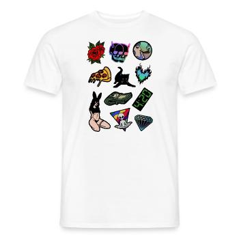 Style de rue - T-shirt homme - blanc - Devant - AI Model Male 178 dark (178cm)
