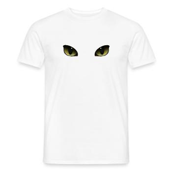Yeux de chat - T-shirt homme - blanc - Devant - AI Model Male 178 dark (178cm)
