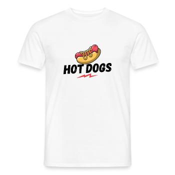 Hot dogs, sausages. Wiener - Men's T-Shirt - white - Front - AI Model Male 178 dark (178cm)