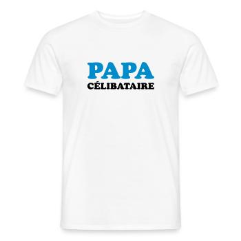 Single Dad - Men's T-Shirt - white - Front - AI Model Male 178 dark (178cm)