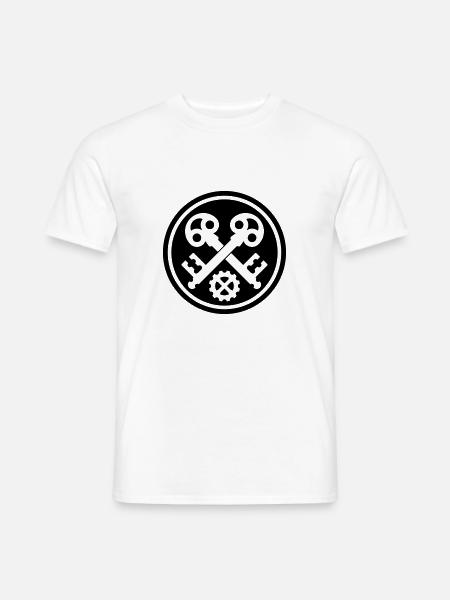 Schlosser Zunftzeichen negativ - Männer T-Shirt - Weiß