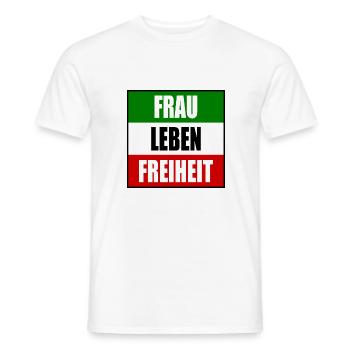 Frau leben freiheit - Männer T-Shirt - Weiß - Vorne - AI Model Male 178 dark (178cm)