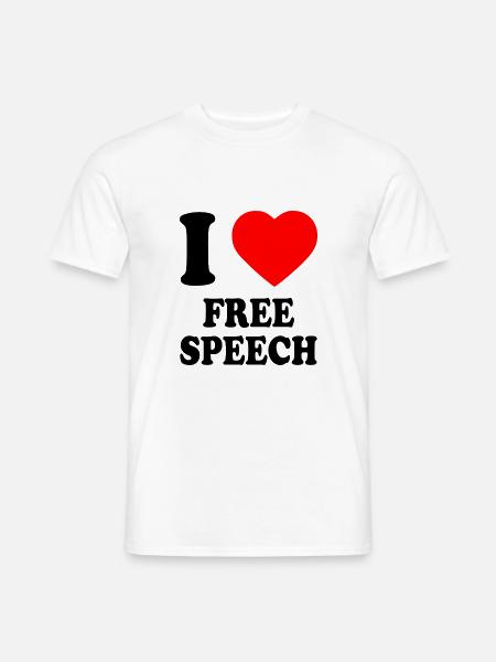 i love free speech - Men's T-Shirt - white