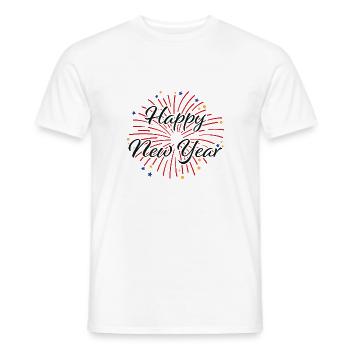 Happy New Year - Männer T-Shirt - Weiß - Vorne - AI Model Male 178 dark (178cm)