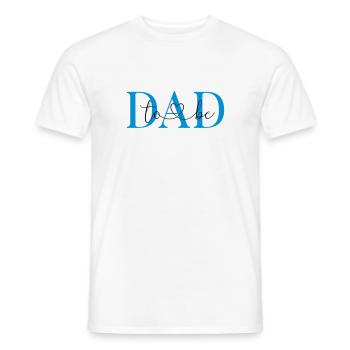 DAD TO BE-customizable - Men's T-Shirt - white - Front - AI Model Male 178 dark (178cm)