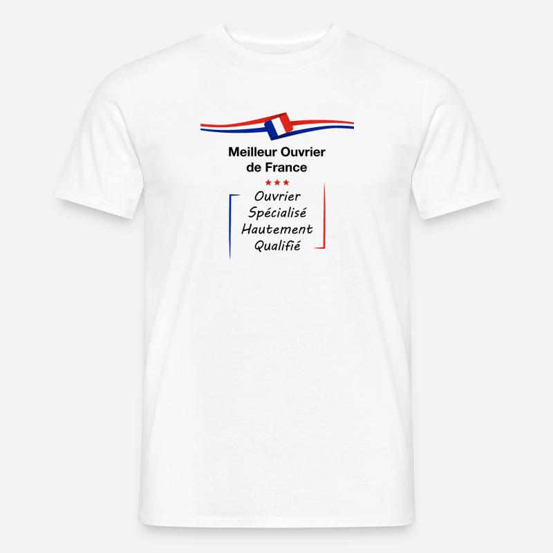 Bester Arbeiter Frankreichs MOF - Männer T-Shirt - Weiß