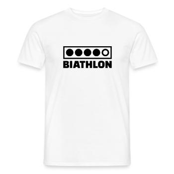 Biathlon - Men's T-Shirt - white - Front - AI Model Male 178 dark (178cm)
